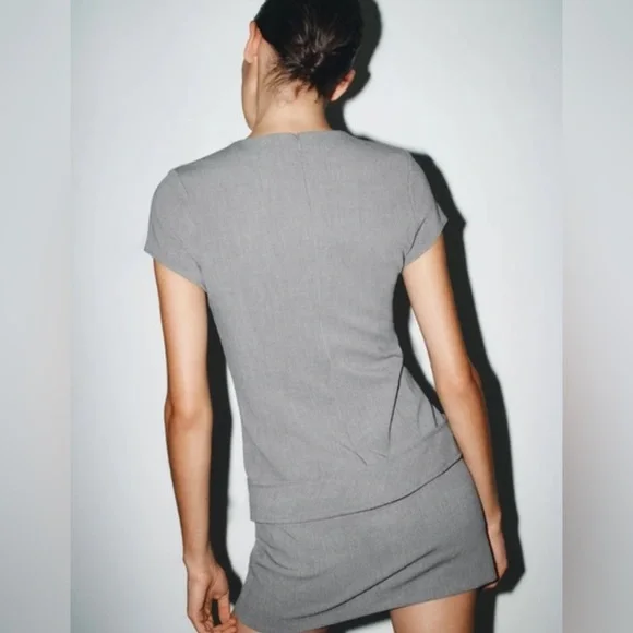 ZARA VIRAL 2025 COLLECTION BELTED SHORT DRESS SIZE XS nwt - Picture 2 of 7